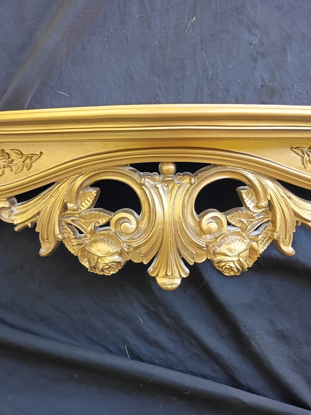 Vintage DART Wall Hanging Shelf Ornate Rose Hollywood Regency